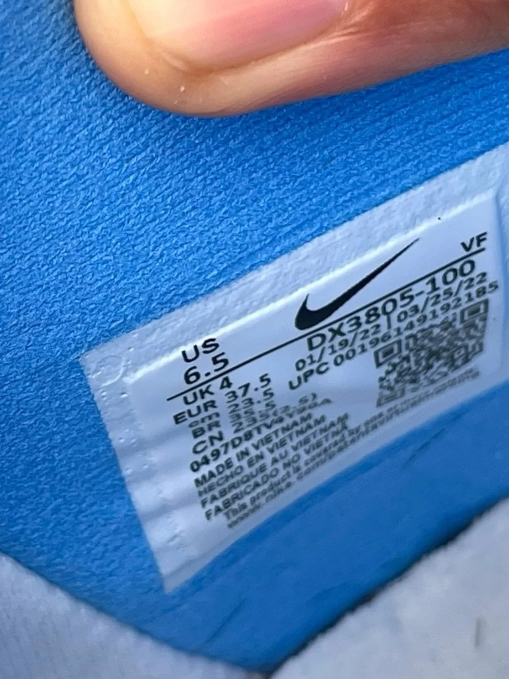 Nike Air Force 1 Mid White Blue Sneakers Women’s Size 6.5